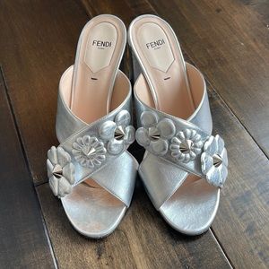 SOLD Fendi Flowerland Mule Sandal Heel Slides